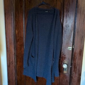 Elegant Black Open-Front Cardigan